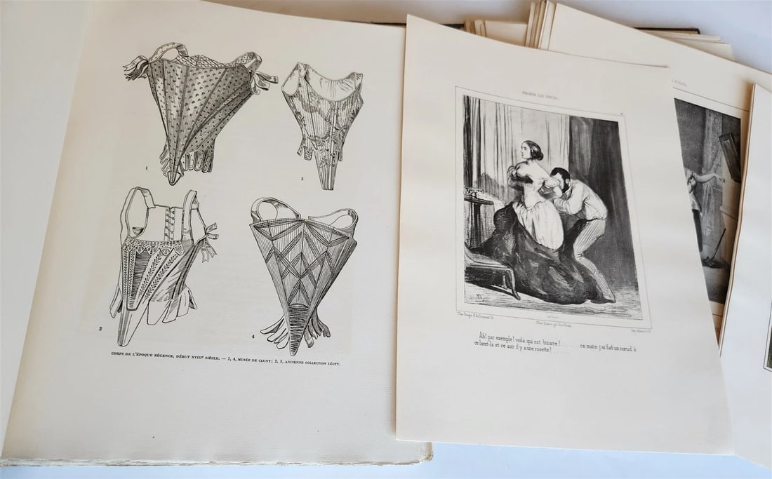 1933 THE CORSET in ART & CUSTOMS 13th-20th century ANTIQUE illustrated FOLIO - 8