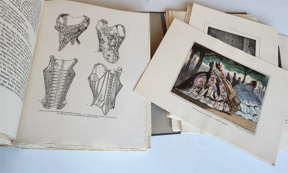 1933 THE CORSET in ART & CUSTOMS 13th-20th century ANTIQUE illustrated FOLIO - 9