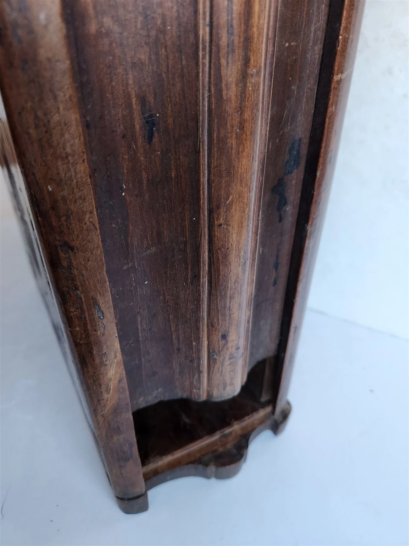 1790 BIBLE BOX HAND CARVED WOOD antique RARE SHAPE - 13