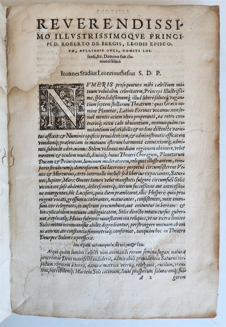 1560 ASTRONOMICAL TABLES by Joannes Stadius antique ASTROLOGY Tabulae Bergenses - 5