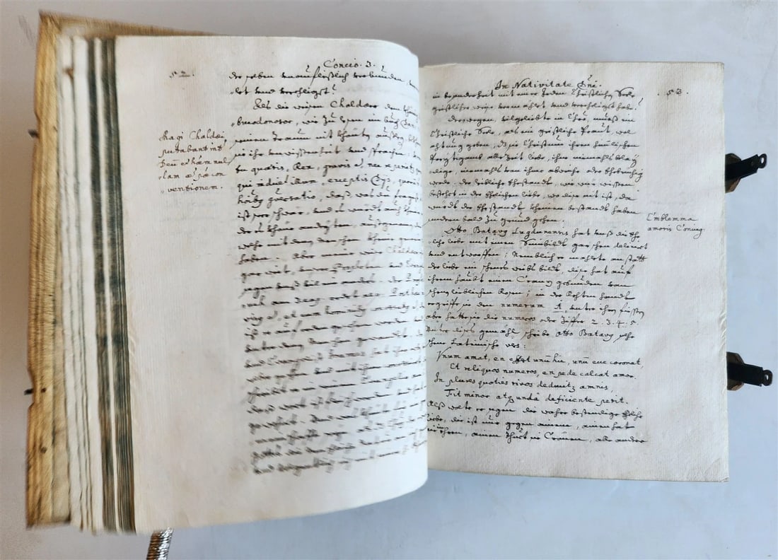 1684 MANUSCRIPT - SERMONS antique PIGSKIN BOUND by Philipp Jacob Franz AUSTRIA - 10