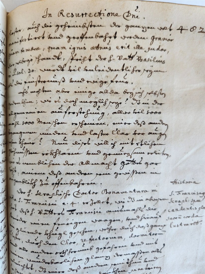 1684 MANUSCRIPT - SERMONS antique PIGSKIN BOUND by Philipp Jacob Franz AUSTRIA - 13