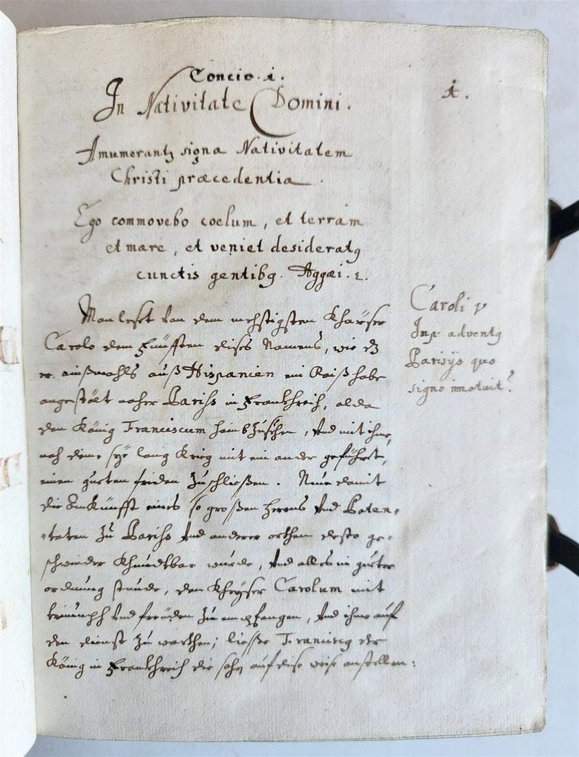 1684 MANUSCRIPT - SERMONS antique PIGSKIN BOUND by Philipp Jacob Franz AUSTRIA - 8