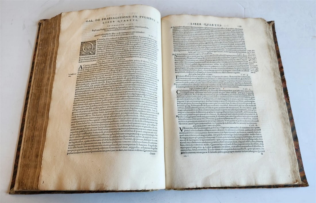 1576 GALEN on symptoms of illness antique FOLIO Galeni Librorum quarta classis - 9