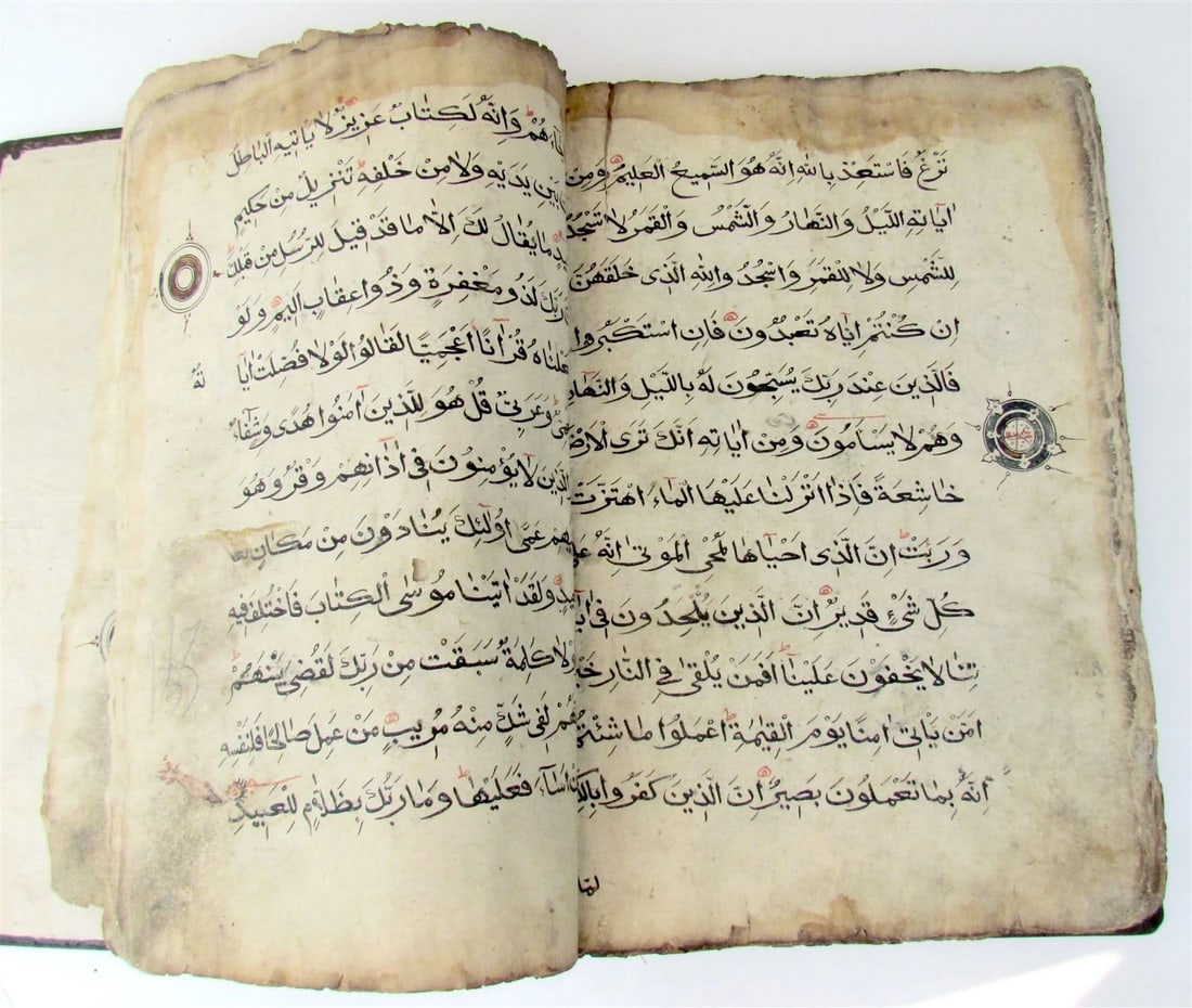 18th CENTURY KORAN ARABIC MANUSCRIPT antique ISLAMIC QURAN - 6