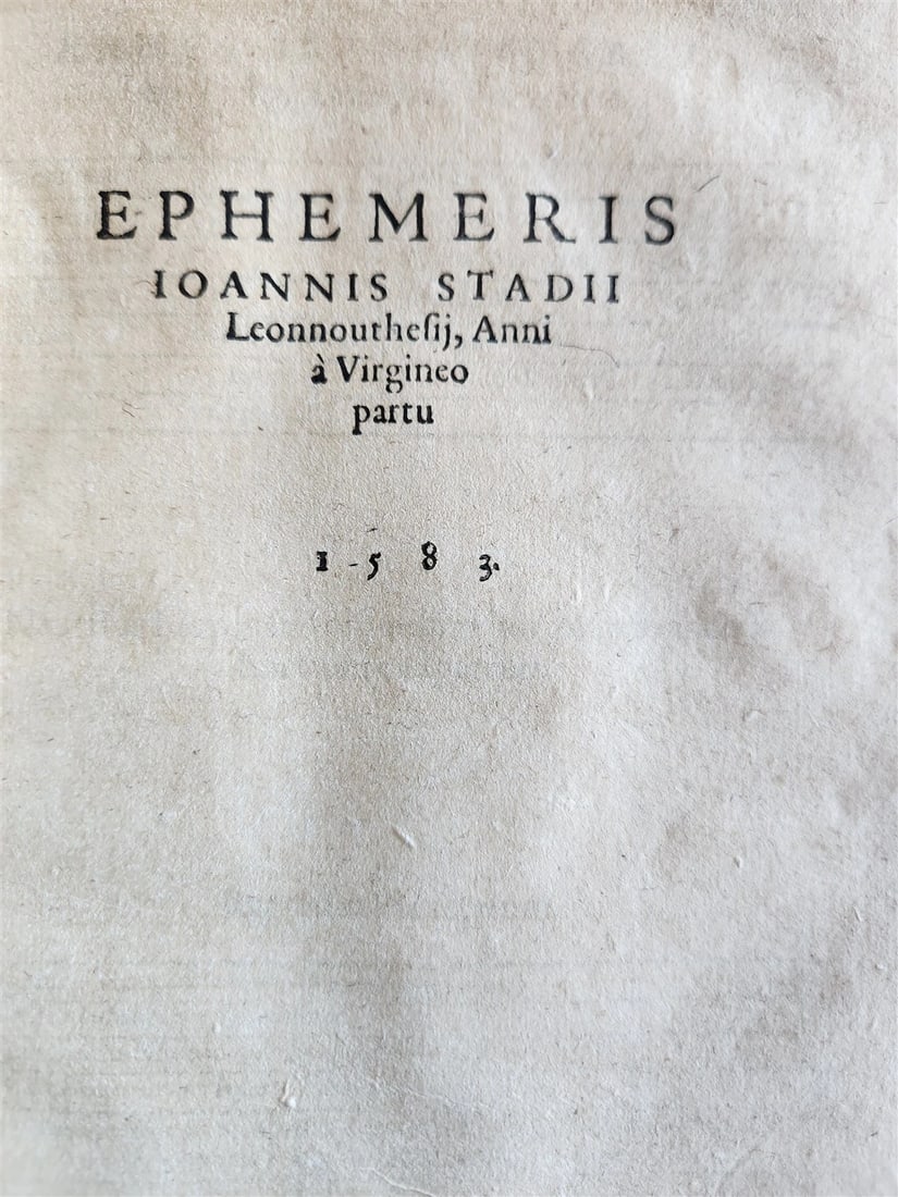 1581 ASTROLOGY & ASTRONOMY Ephemerides Johannes Stadius ANTIQUE 2 PIGSKIN VOLS - 10