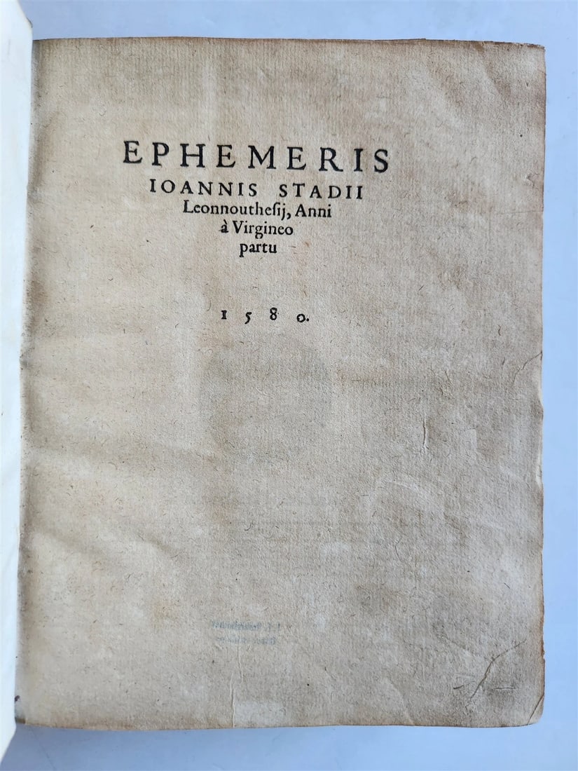 1581 ASTROLOGY & ASTRONOMY Ephemerides Johannes Stadius ANTIQUE 2 PIGSKIN VOLS - 9