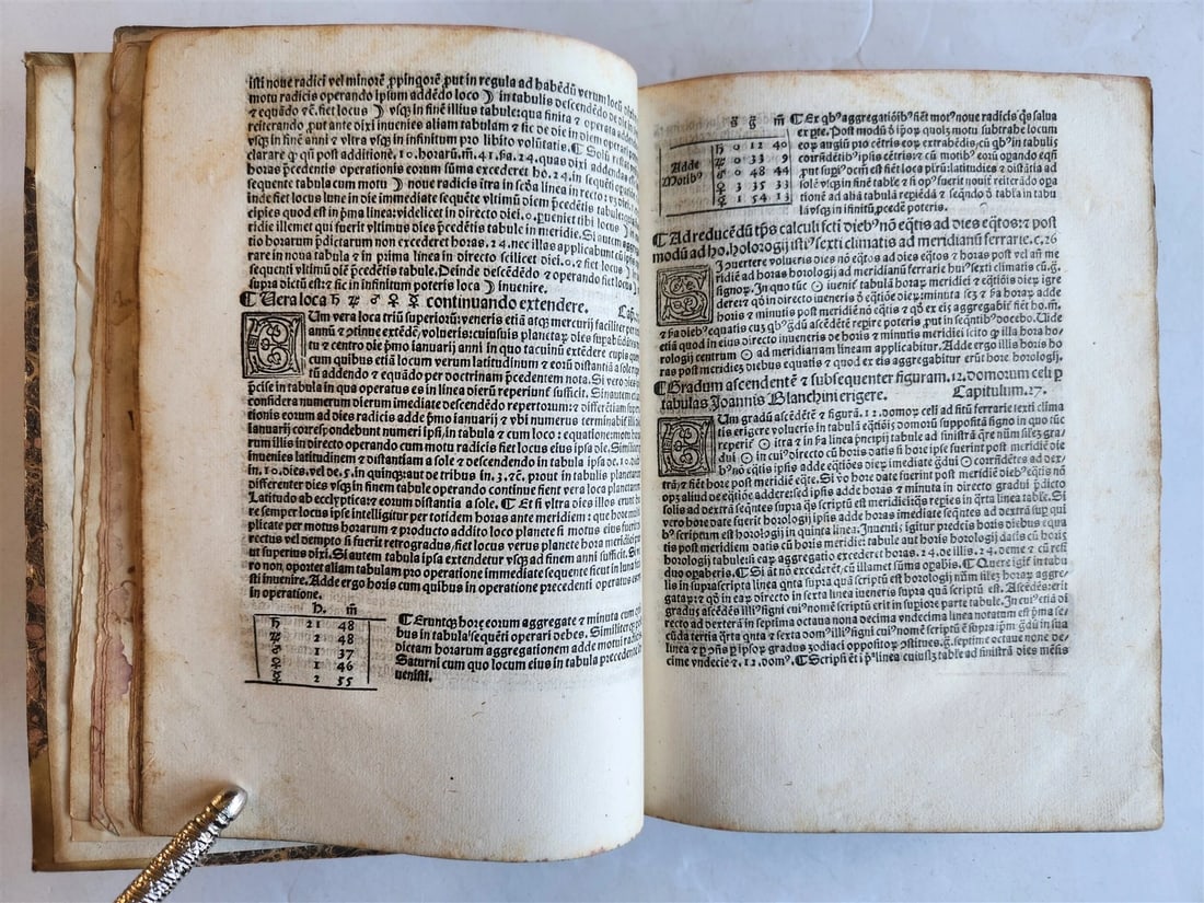 1526 ASTROLOGY ASTRONOMY TABULE Giovanni Bianchini POST-INCUNABULA antique RARE - 12