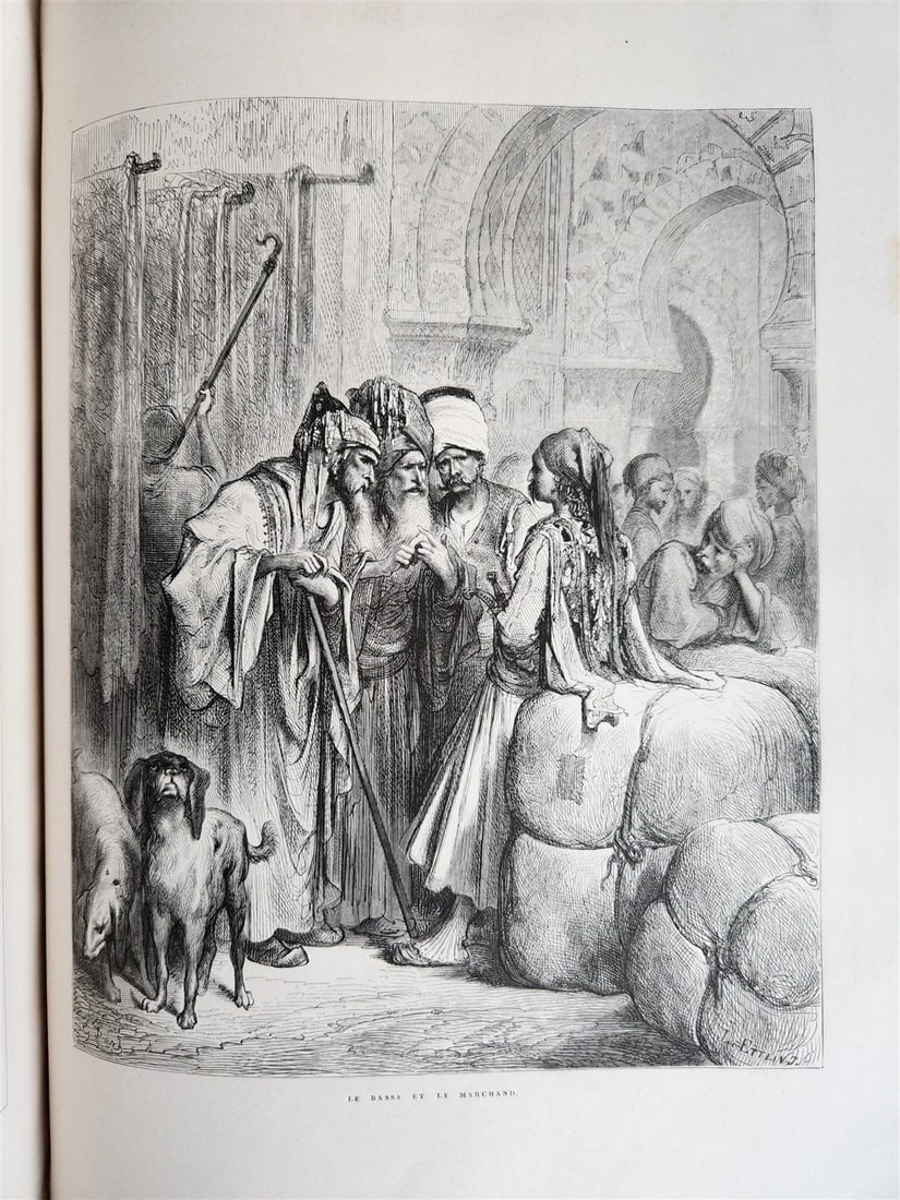 1868 FABLES by J. de LA FONTAINE illustrated by GUSTAVE DORE antique FOLIO - 7