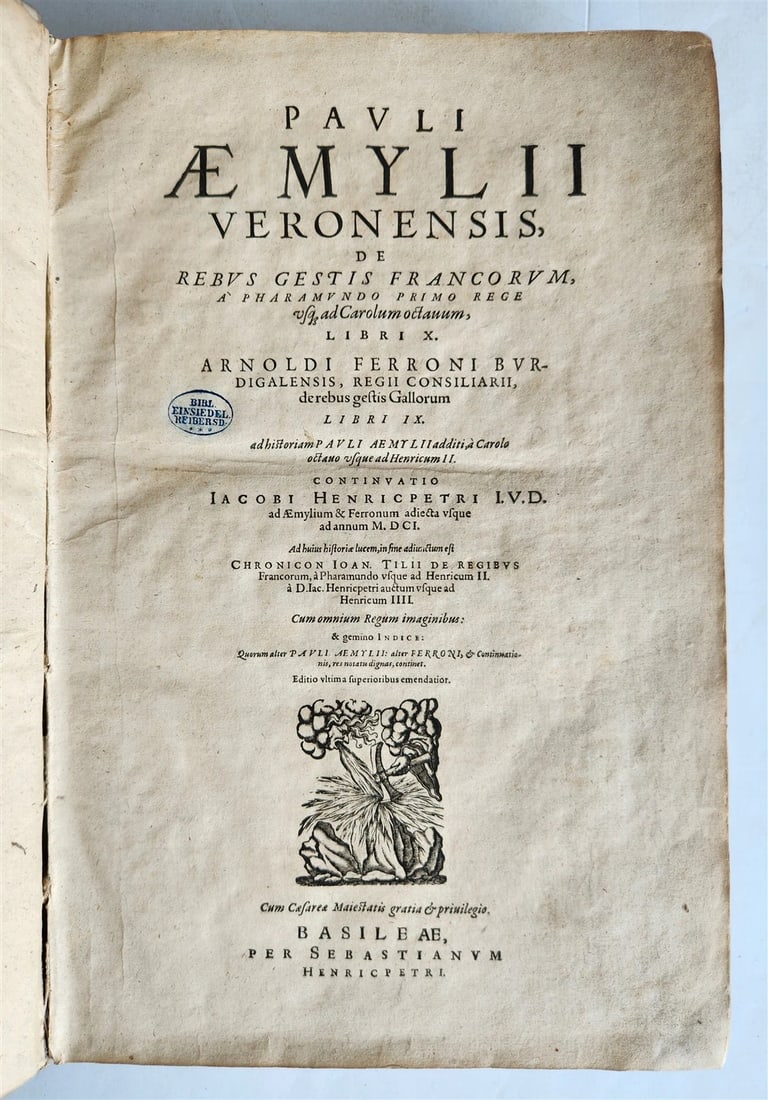 1601 HISTORY OF FRANCE LLUSTRATED FOLIO antique VELLUM De rebus gestis francorum (1 of 14)