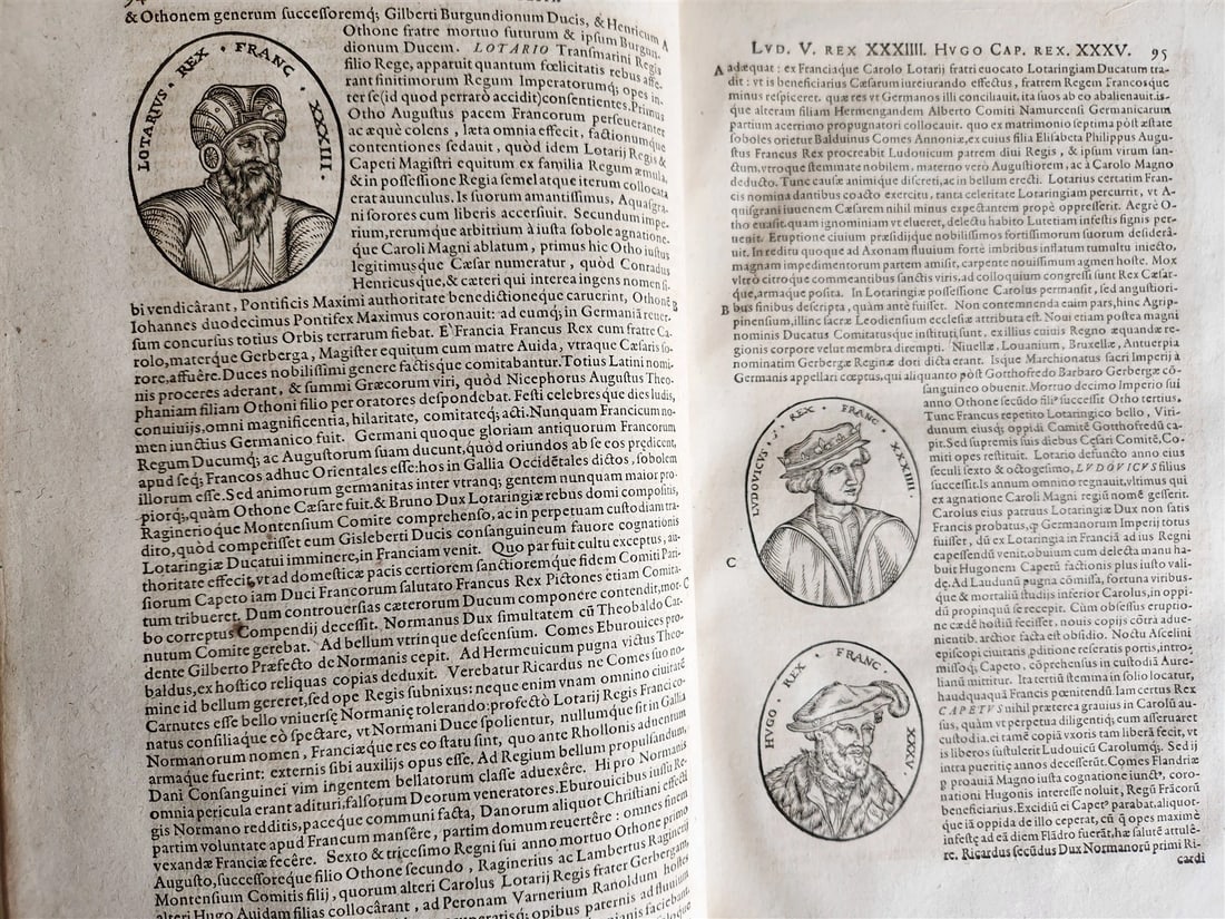 1601 HISTORY OF FRANCE LLUSTRATED FOLIO antique VELLUM De rebus gestis francorum - 5