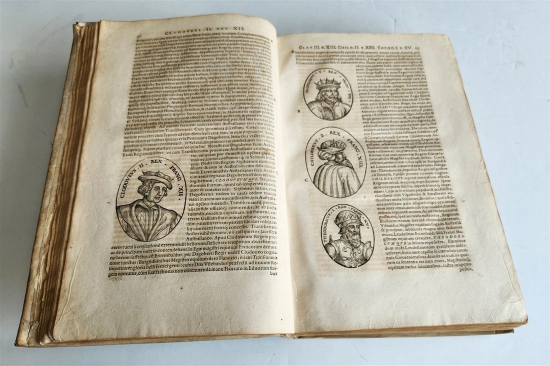 1601 HISTORY OF FRANCE LLUSTRATED FOLIO antique VELLUM De rebus gestis francorum - 8
