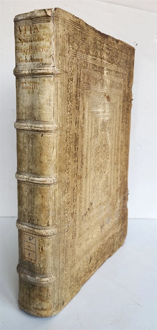 1617 De INQUISITIONE PACIS by JACOBI ALVAREZ antique HAND TOOLED PIGSKIN FOLIO - 6