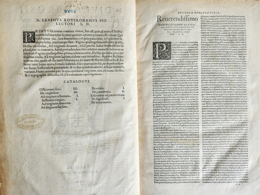 1539 DIVI AMBROSII OMNIA OPERA antique 16th CENTURY MASSIVE FOLIO - 3