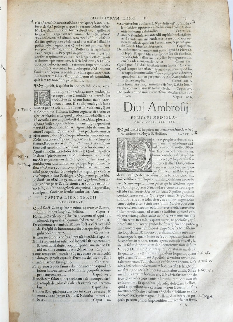 1539 DIVI AMBROSII OMNIA OPERA antique 16th CENTURY MASSIVE FOLIO - 4