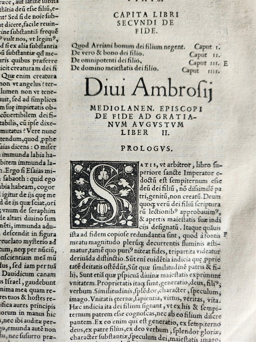 1539 DIVI AMBROSII OMNIA OPERA antique 16th CENTURY MASSIVE FOLIO - 5