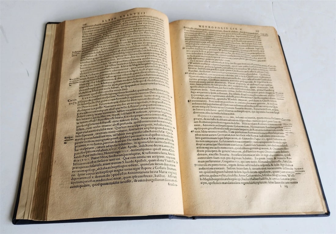 1590 CHURCH HISTORY of LOWER SAXONY in LATIN antique 16th CENTURY FOLIO - 3