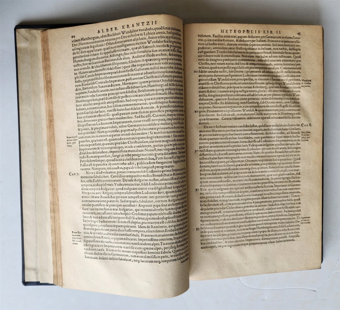 1590 CHURCH HISTORY of LOWER SAXONY in LATIN antique 16th CENTURY FOLIO - 5