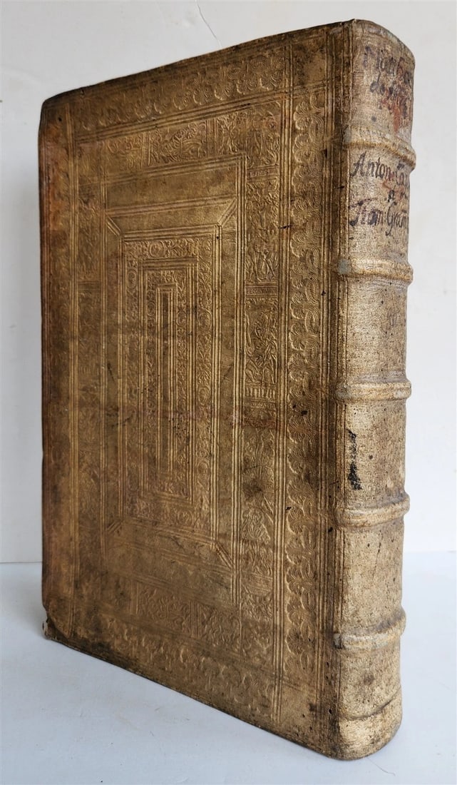 1566 LAW BOOK antique PIGSKIN FOLIO Decisions of Holy Royal Council of Naples (1 of 11)
