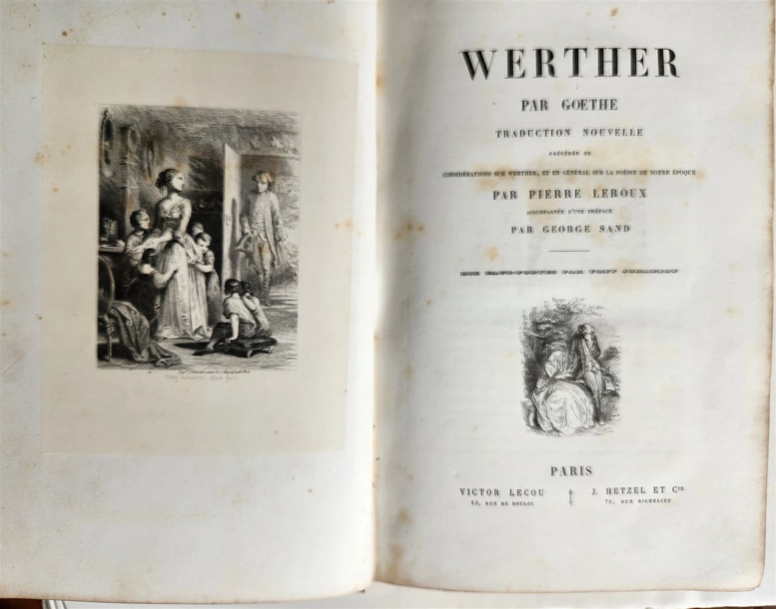 1845 WERTHER par GOETHE antique ILLUSTRATED - 2