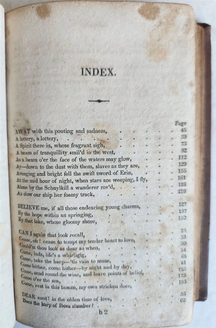 1820s IRISH MELODIES NATIONAL AIRS SONGS POEMS by THOMAS MOORE antique AMERICANA - 6