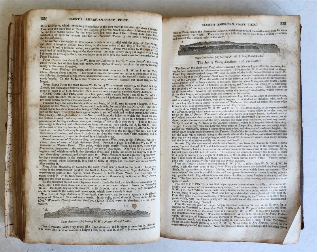 1833 AMERICAN COAST PILOT antique NORTH & SOUTH AMERICA - 10
