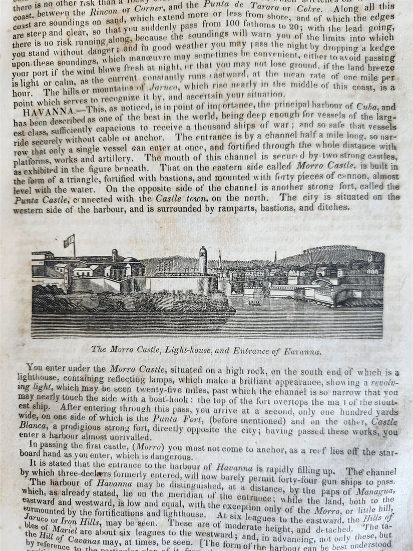 1833 AMERICAN COAST PILOT antique NORTH & SOUTH AMERICA - 9