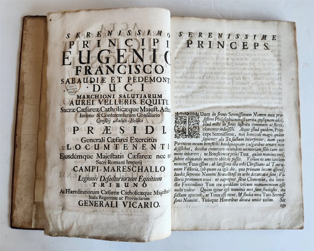 1735 PRINCE EUGENE of SAVOY AUSTRIAN FELDMARCHALL DEEDS antique ILLUSTRATED - 5