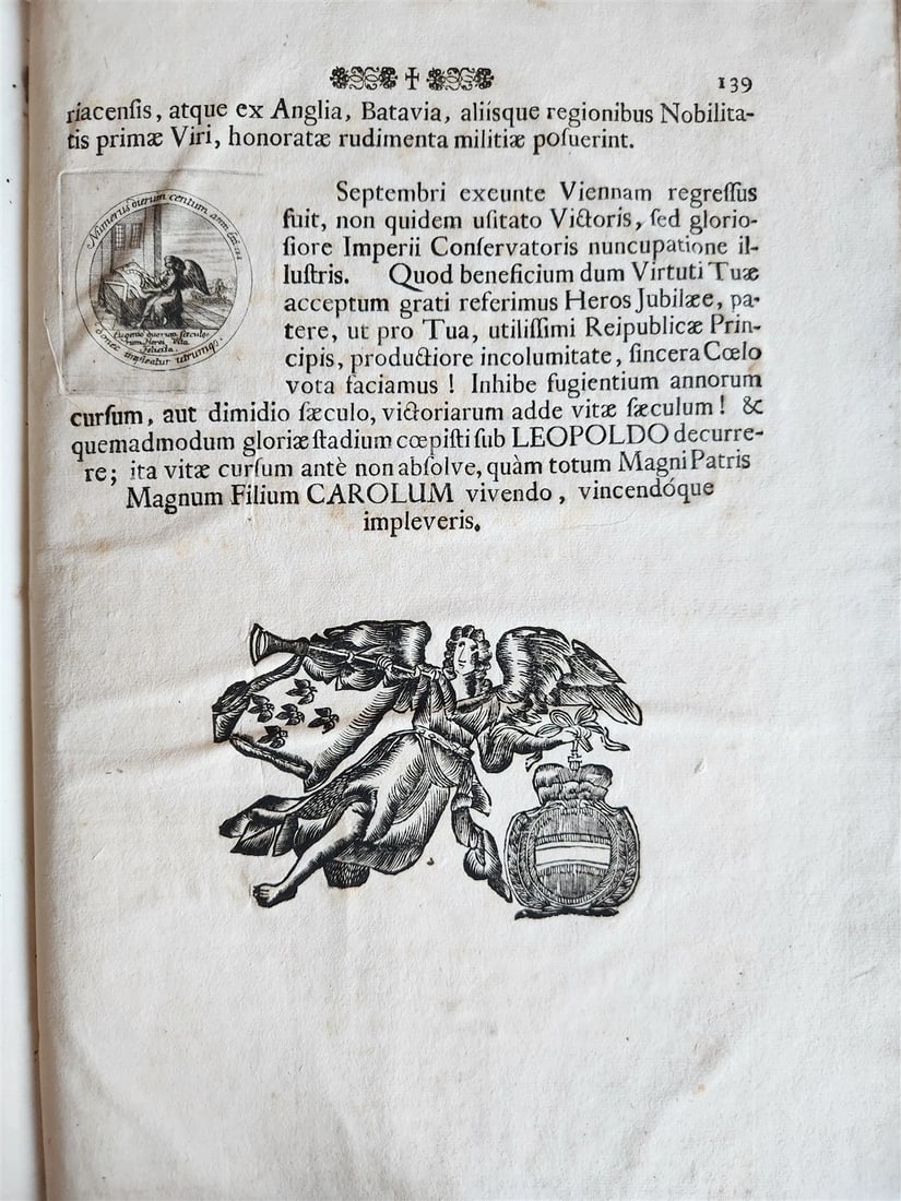 1735 PRINCE EUGENE of SAVOY AUSTRIAN FELDMARCHALL DEEDS antique ILLUSTRATED - 7