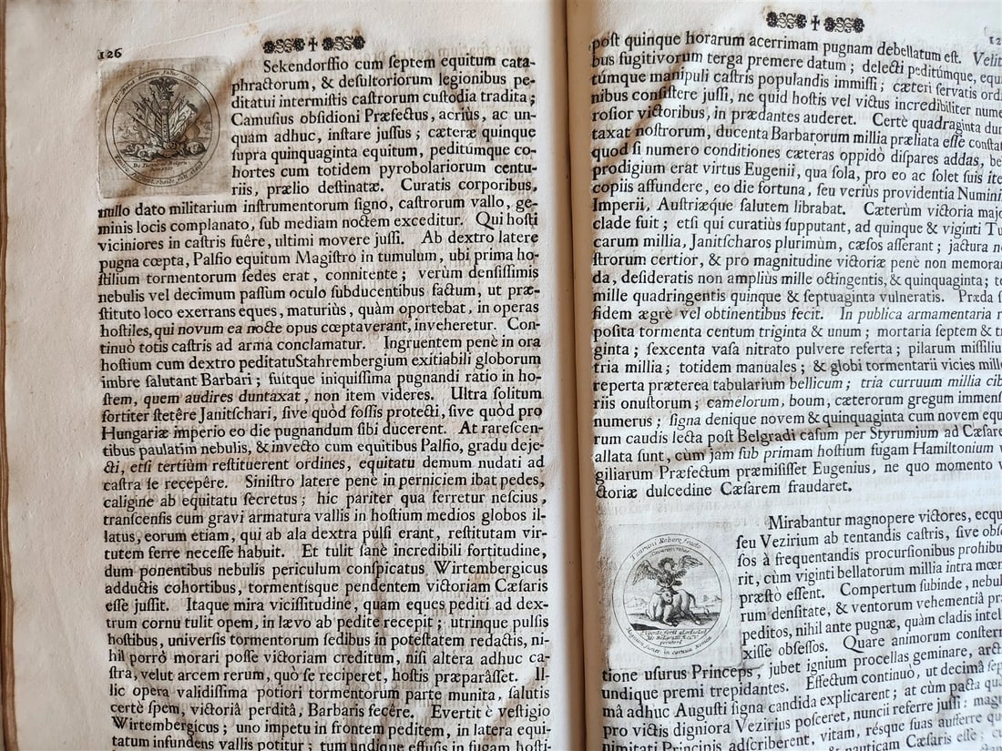 1735 PRINCE EUGENE of SAVOY AUSTRIAN FELDMARCHALL DEEDS antique ILLUSTRATED - 9