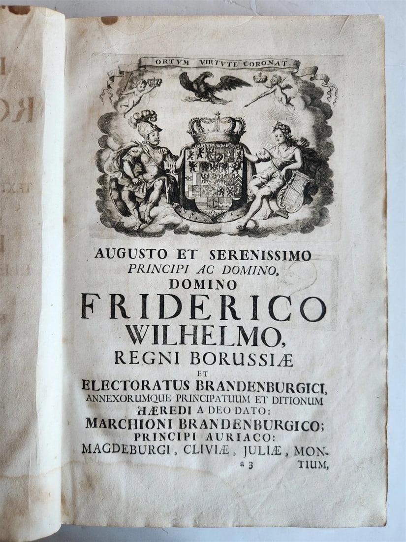 1704 ROMAN HISTORY ILLUSTRATED LARGE FOLIO antique VELLUM BOUND - 4