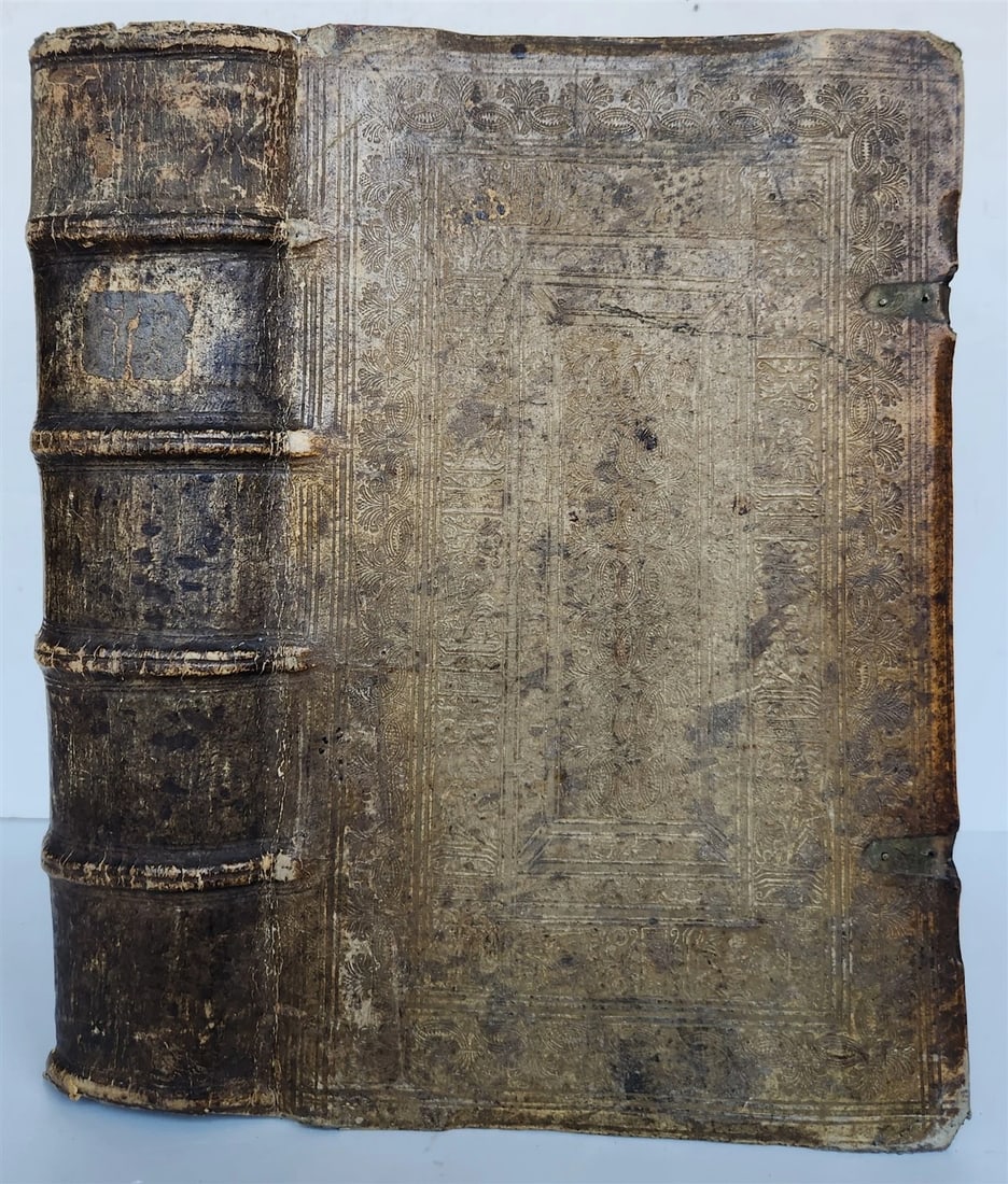 1558 MARTIN LUTHER WORKS PIGSKIN BOUND FOLIO in GERMAN antique - 11