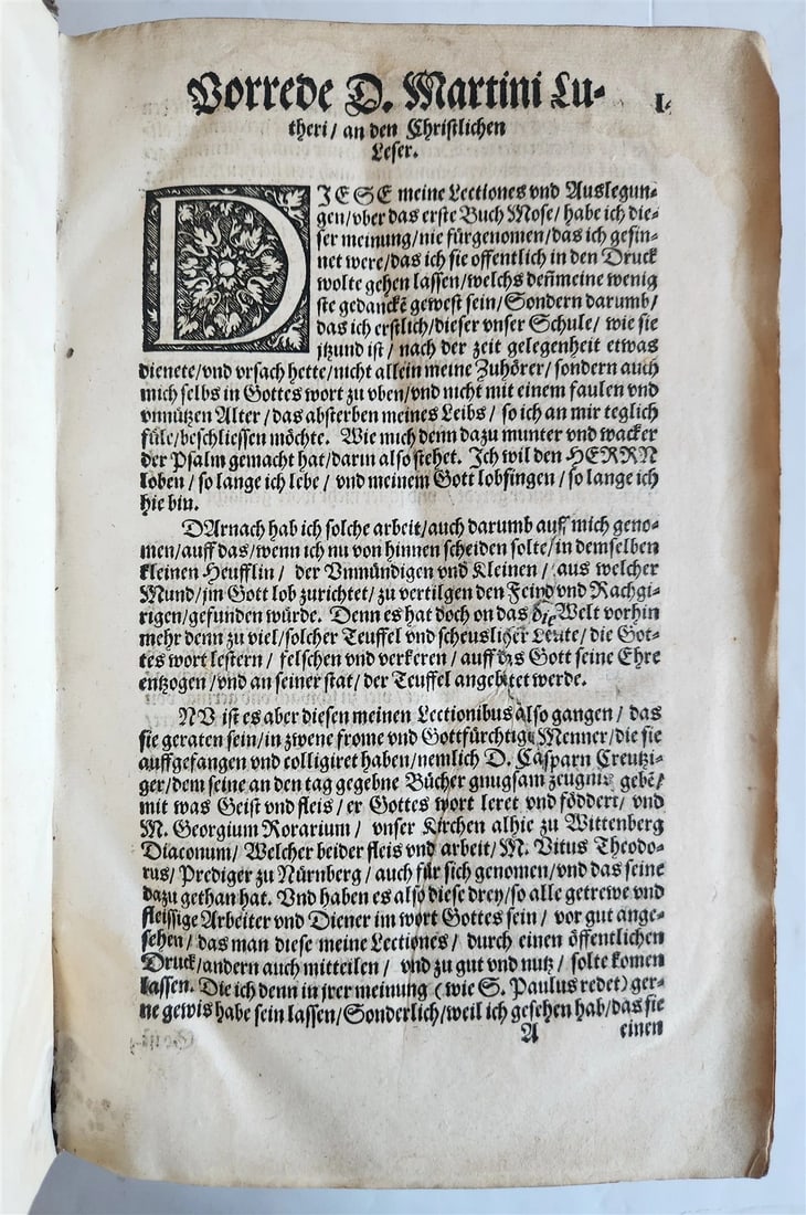 1558 MARTIN LUTHER WORKS PIGSKIN BOUND FOLIO in GERMAN antique - 5