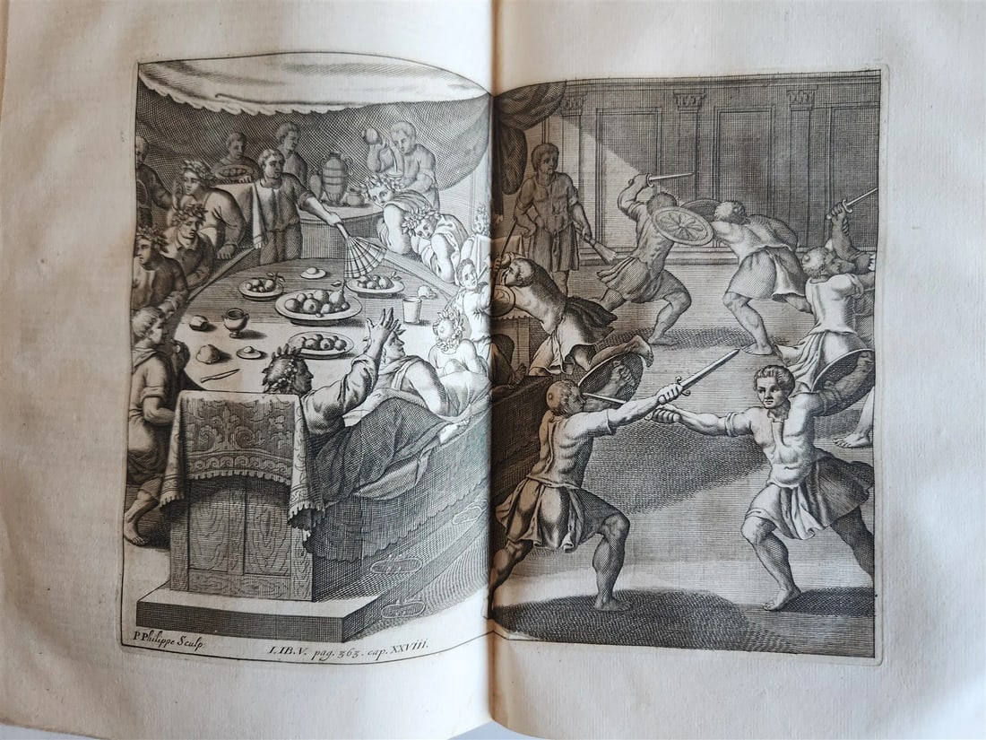 1685 ROMAN ANTIQUTIES antique ILLUSTRATED vellum bound in LATIN - 11