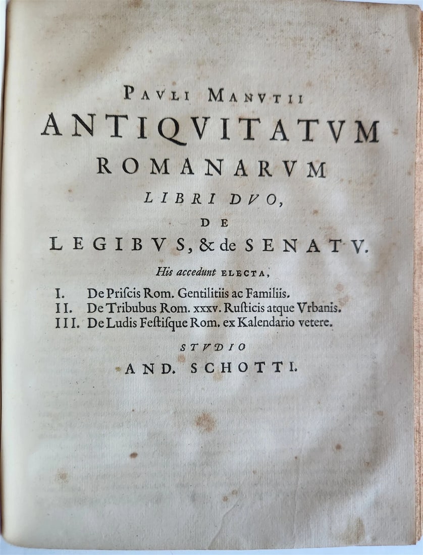 1685 ROMAN ANTIQUTIES antique ILLUSTRATED vellum bound in LATIN - 14