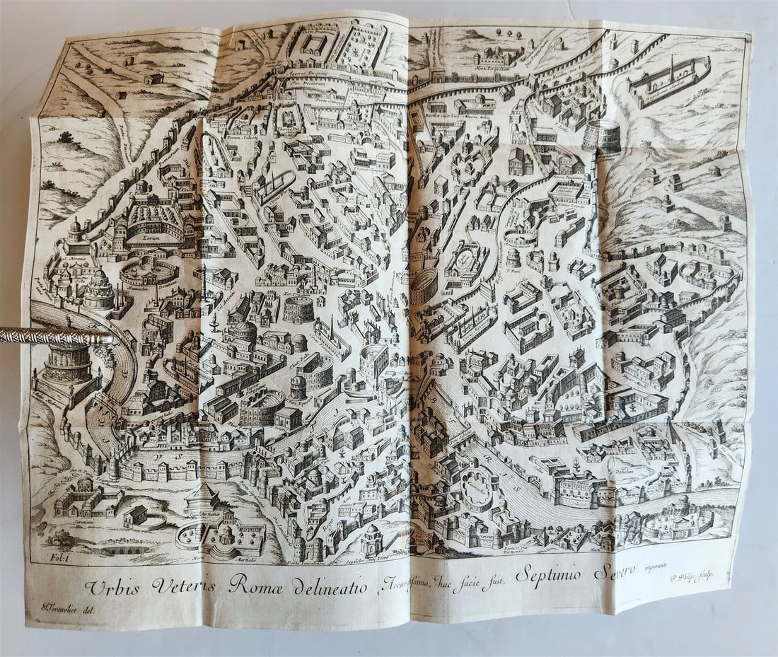 1685 ROMAN ANTIQUTIES antique ILLUSTRATED vellum bound in LATIN - 5