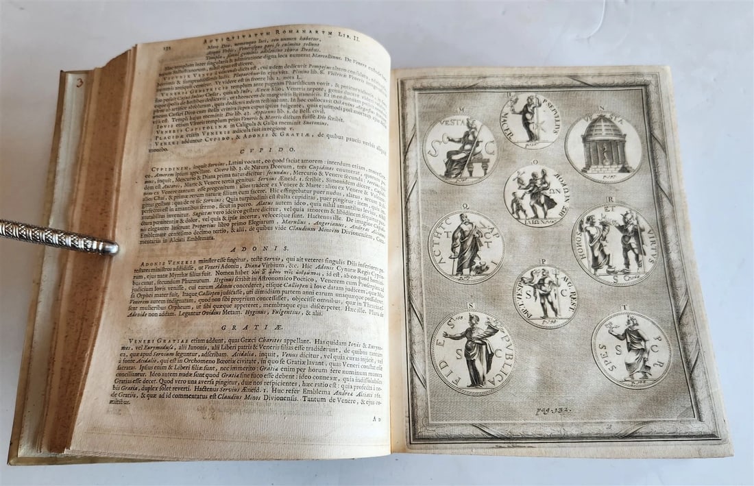 1685 ROMAN ANTIQUTIES antique ILLUSTRATED vellum bound in LATIN - 6
