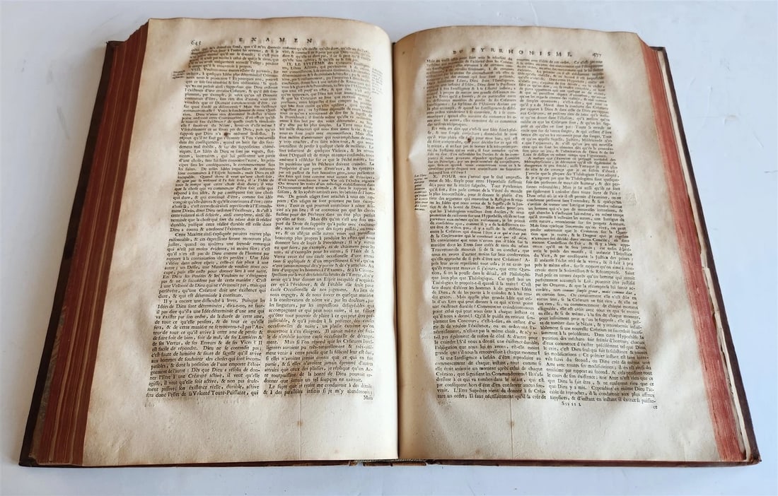 1733 EXAMEN du PYRRHONISME antique ATTACK on BAYLE HUET LEIBNIZ & WOLFF - 10