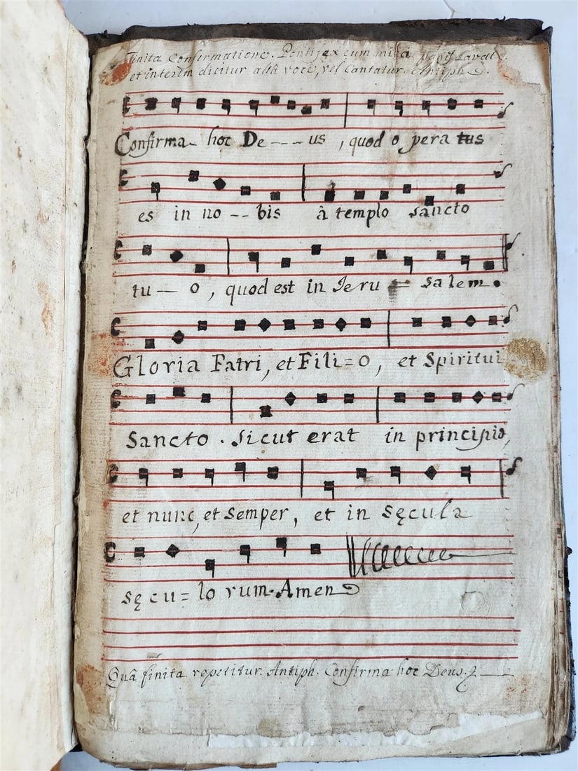 1586 ANTIPHONARIUM ROMANUM antique 16th CENTURY w/ ORIGINAL BINDING - 11