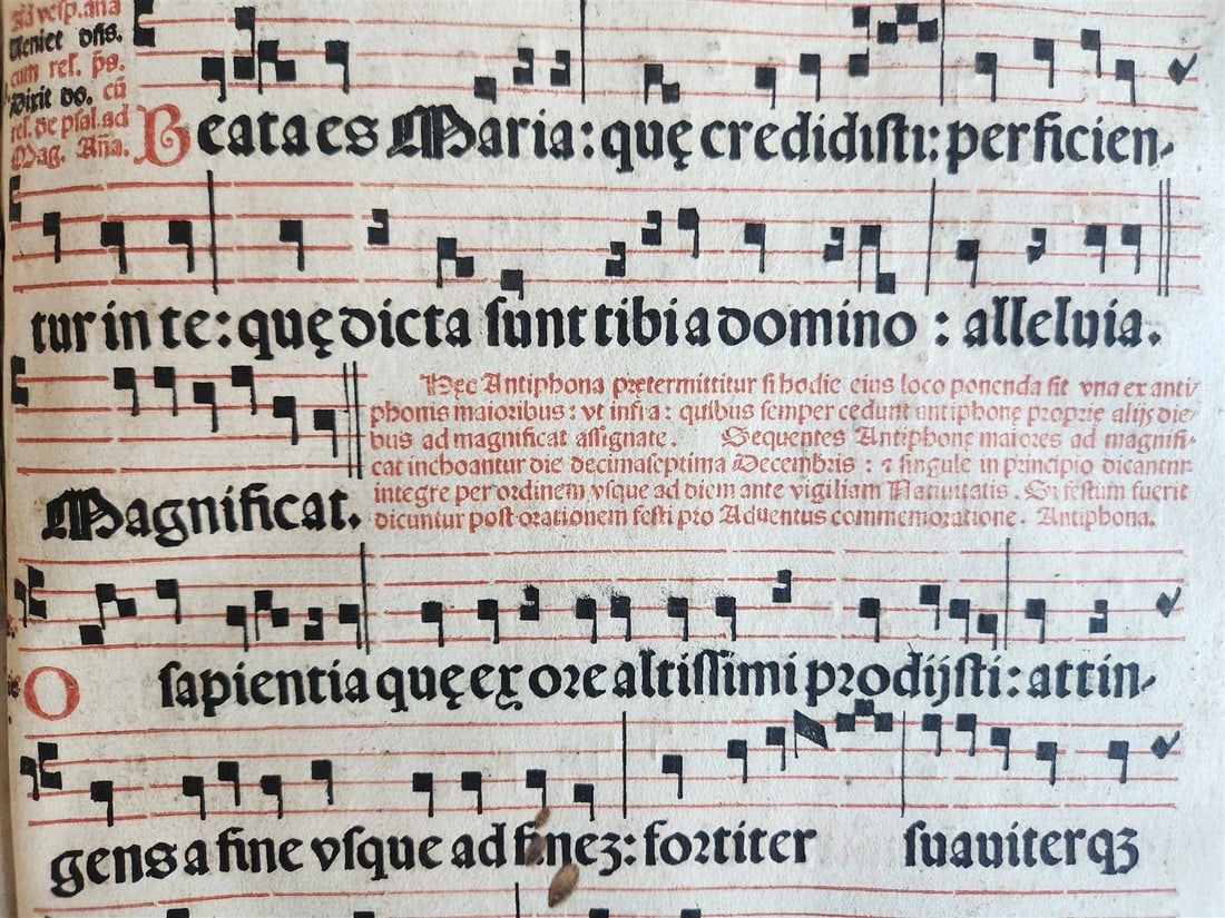 1586 ANTIPHONARIUM ROMANUM antique 16th CENTURY w/ ORIGINAL BINDING - 6