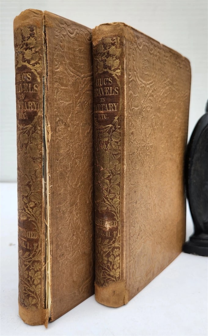 1844 TRAVELS to TARTARY THIBET & CHINA in 1844-46 antique 2 VOLUMES illustrated - 3