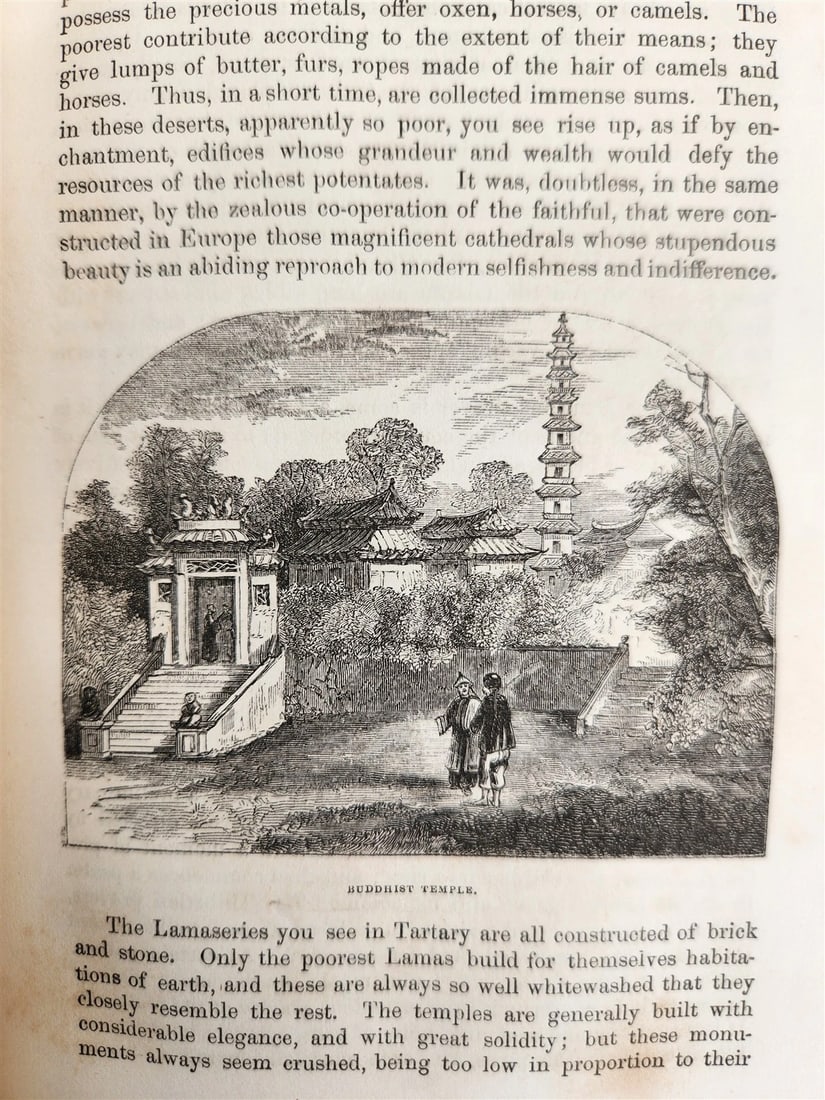 1844 TRAVELS to TARTARY THIBET & CHINA in 1844-46 antique 2 VOLUMES illustrated - 5
