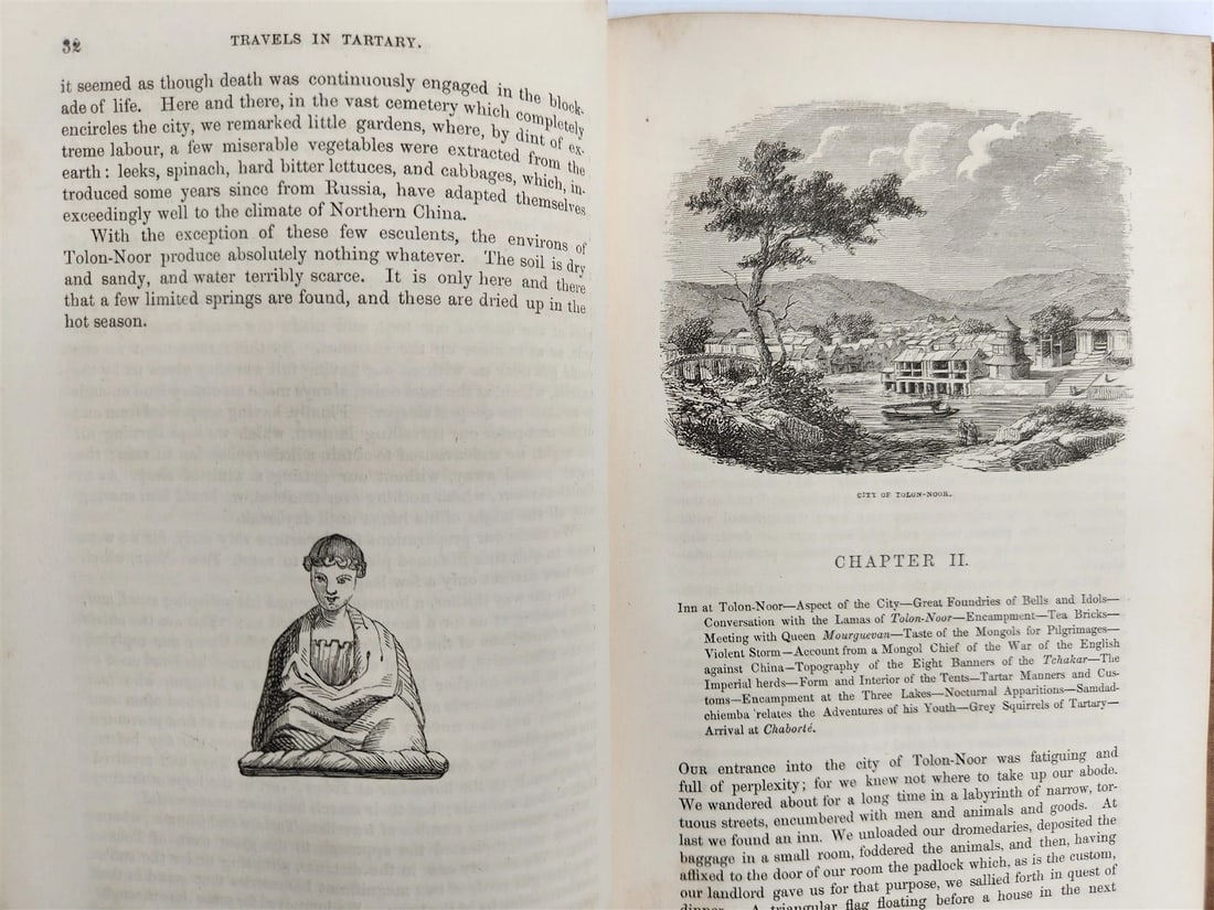 1844 TRAVELS to TARTARY THIBET & CHINA in 1844-46 antique 2 VOLUMES illustrated - 8