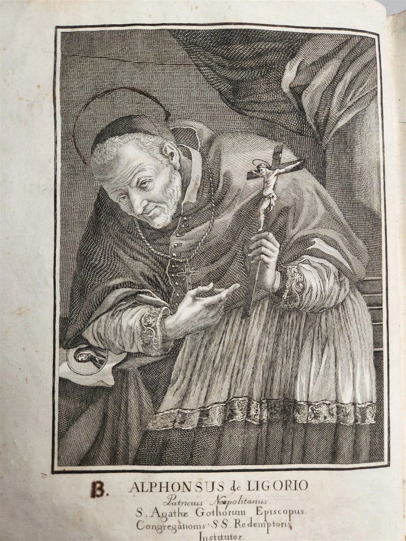 1793 THEOLOGY by ALPHONSI de LIGORIO antique in LATIN THEOLOGIA MORALIS: Title: 1793 THEOLOGY by ALPHONSI de LIGORIO antique in LATIN THEOLOGIA MORALIS Description: THEOLOGIA MORALIS by D. ALPHONSI de LIGORIO Tomus Primus Venice; 1793 Size 8 by 10 1/4" Original half vellum