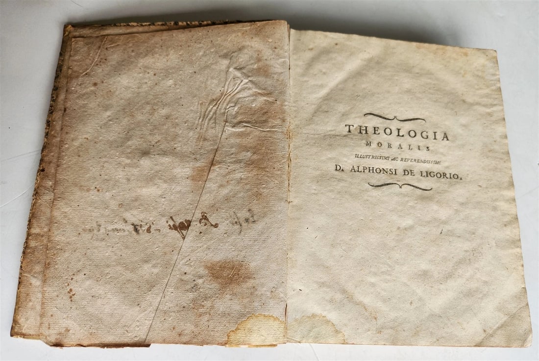 1793 THEOLOGY by ALPHONSI de LIGORIO antique in LATIN THEOLOGIA MORALIS - 2