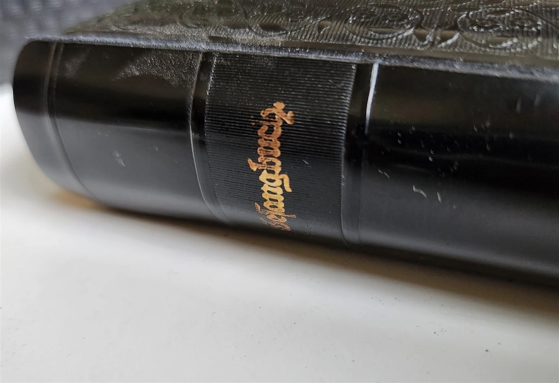 1911 HYMNAL in GERMAN antique DECORATIVE BINDING - 4