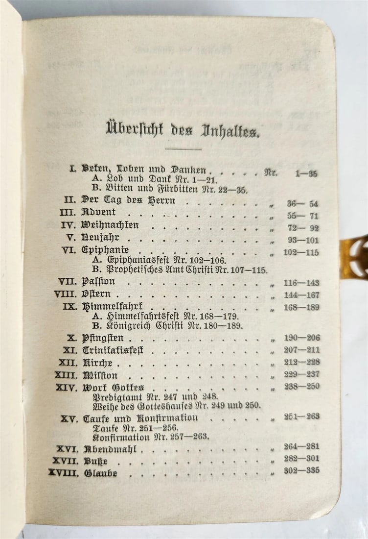 1911 HYMNAL in GERMAN antique DECORATIVE BINDING - 8