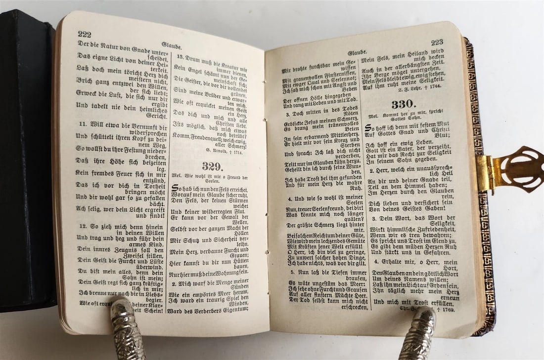 1911 HYMNAL in GERMAN antique DECORATIVE BINDING - 9