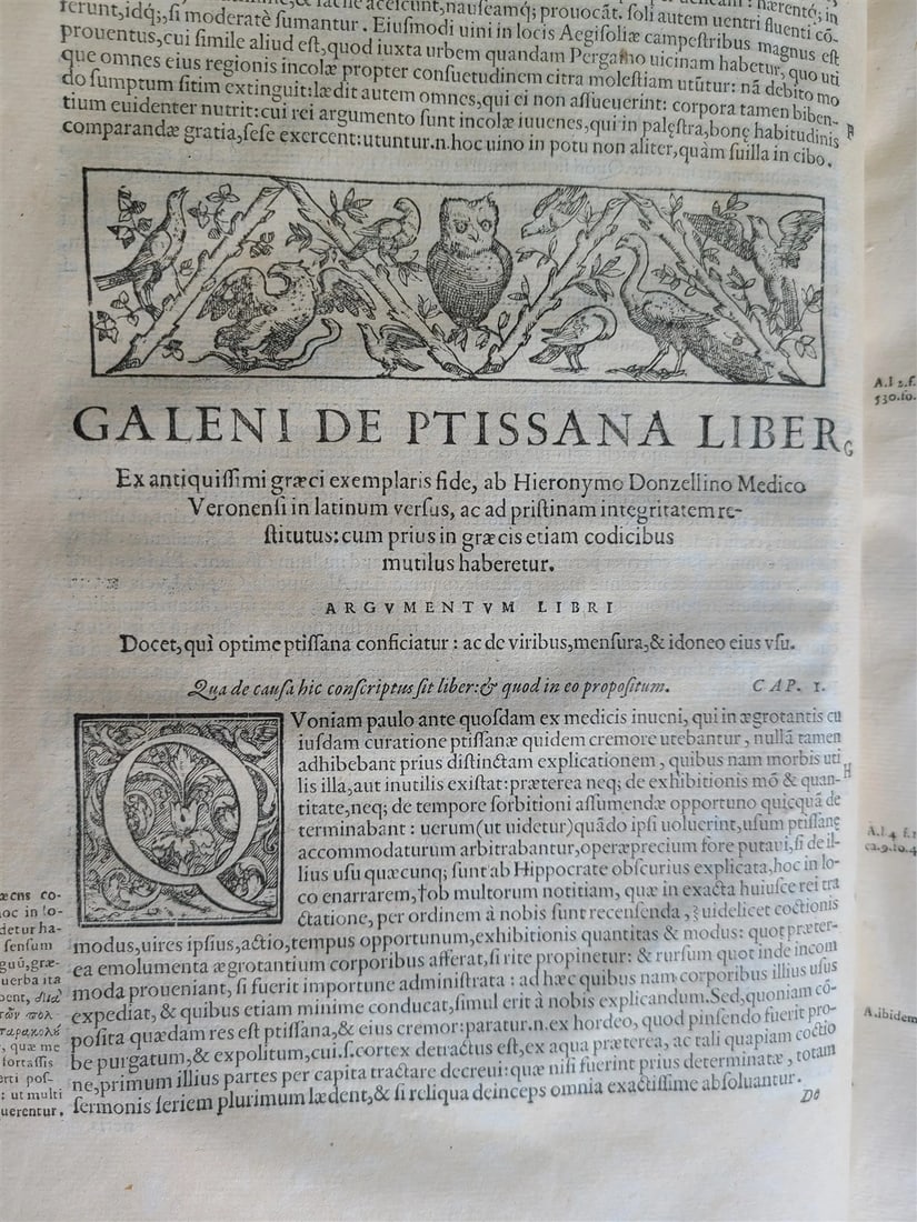 1586 RENAISSANCE EDITION OF GALEN antique FOLIO 16th century FAMOUS MEDICAL WORK - 10