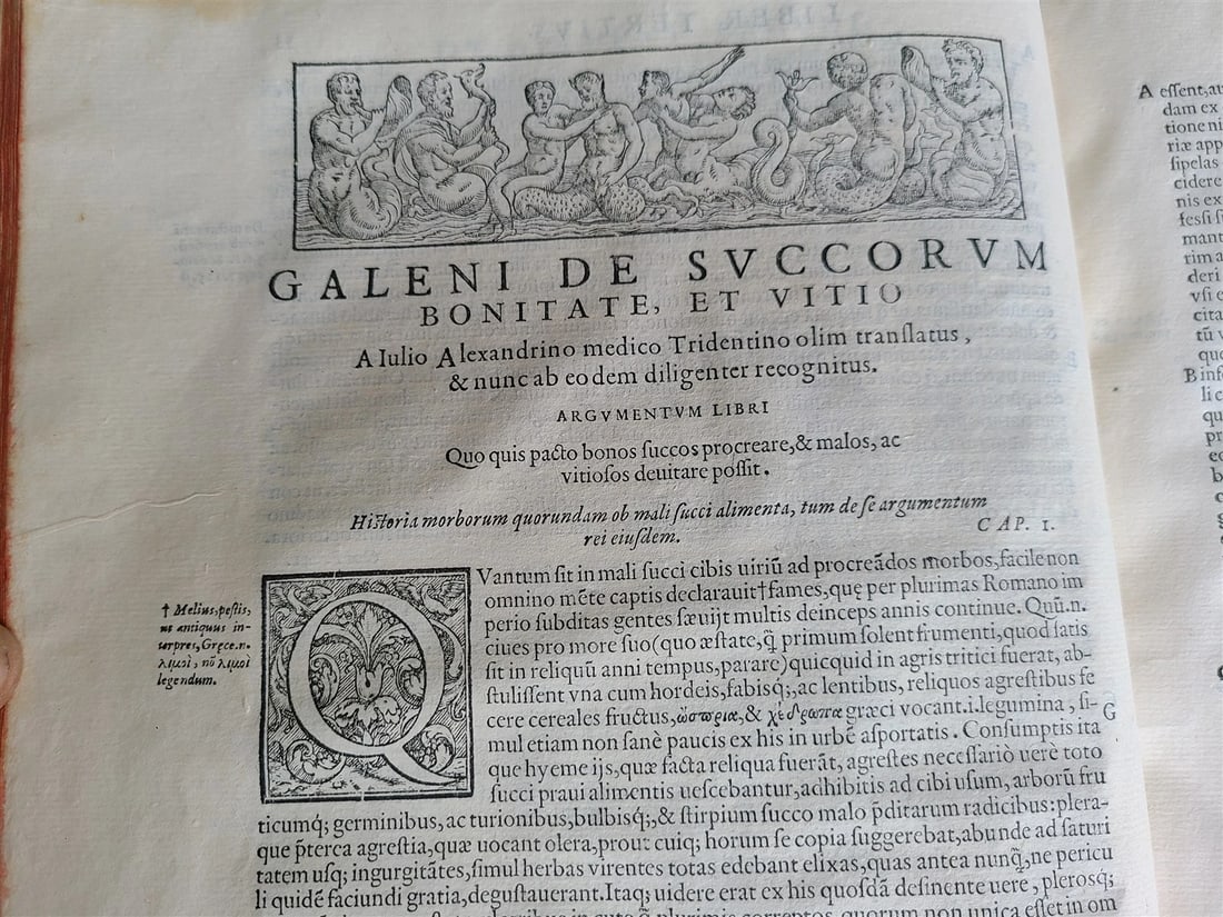 1586 RENAISSANCE EDITION OF GALEN antique FOLIO 16th century FAMOUS MEDICAL WORK - 13